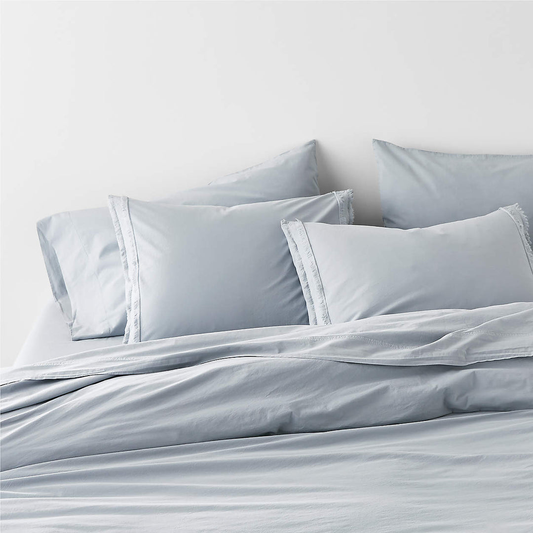 Favorite Washed Organic Cotton Mist Blue King Duvet Cover