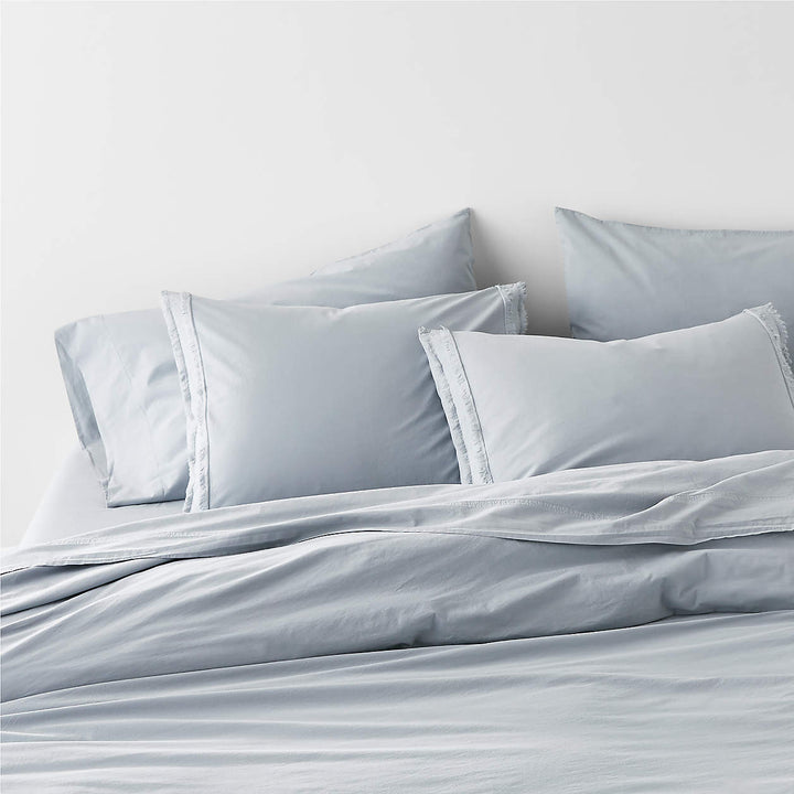 Favorite Washed Organic Cotton Mist Blue King Duvet Cover