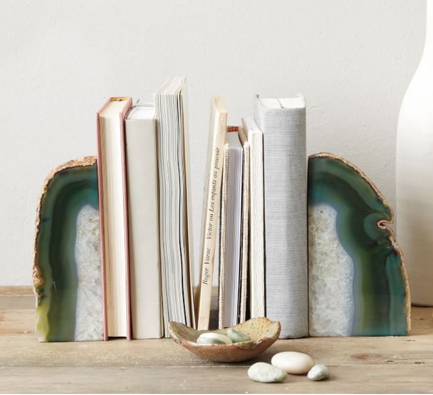 Agate Stone Bookends