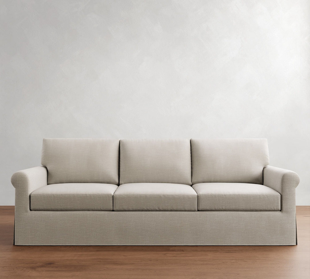 York Roll Slipcovered Grand Sofa 110"