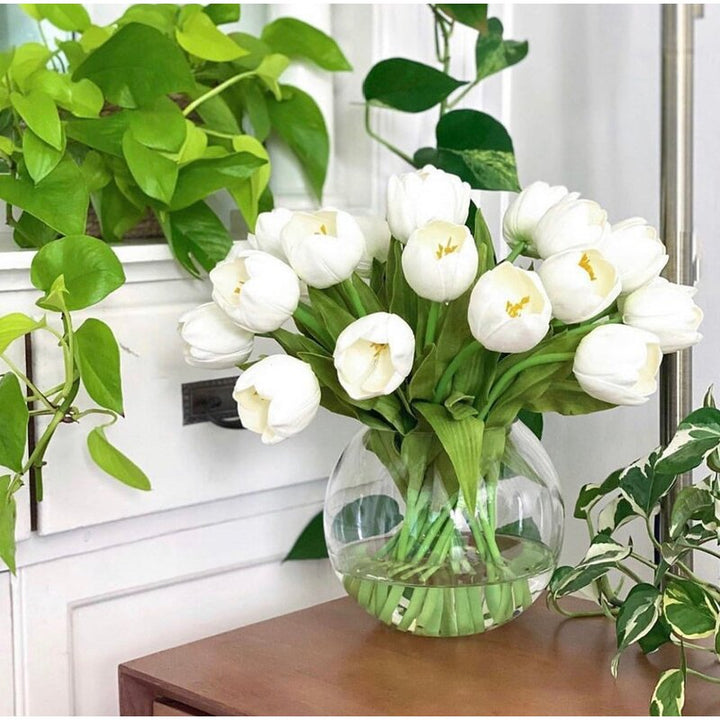 Real Touch Table Tulip Centerpiece in Vase