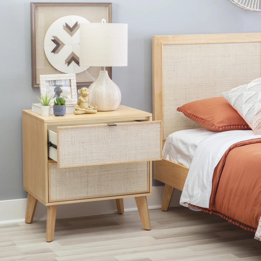 Amani Natural Cane Nightstand