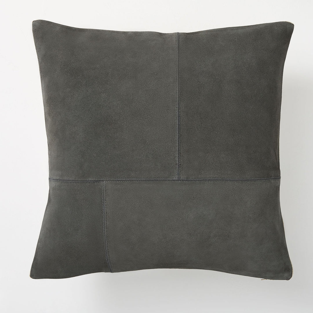 Pieced Suede Pillow Cover