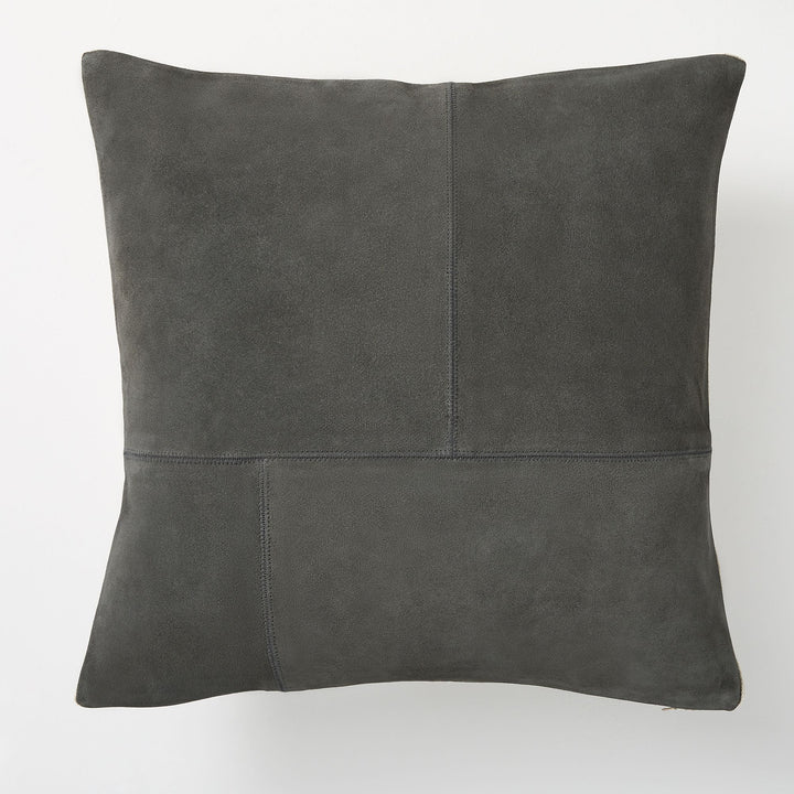 Pieced Suede Pillow Cover
