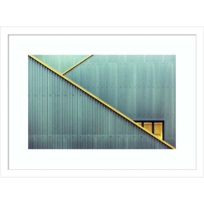 Stairs by Jan Niezen With Frame-19.38"X14.25"