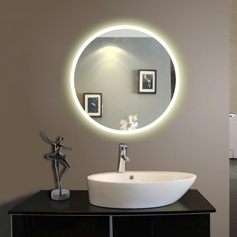 Aldora Round Lighted Bathroom Mirror