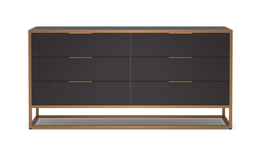 Oxford Black 6 Drawer Dresser