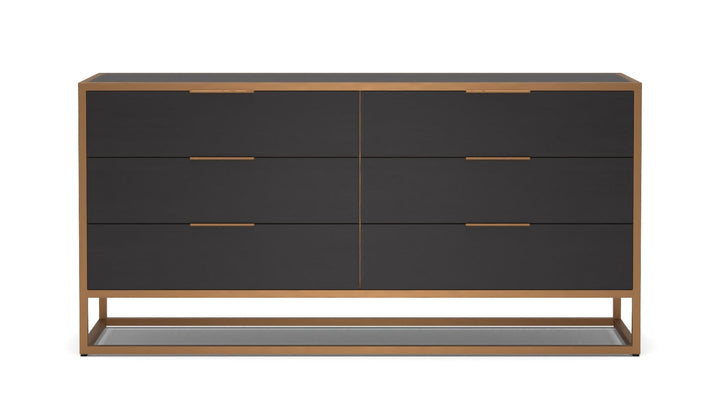 Oxford Black 6 Drawer Dresser