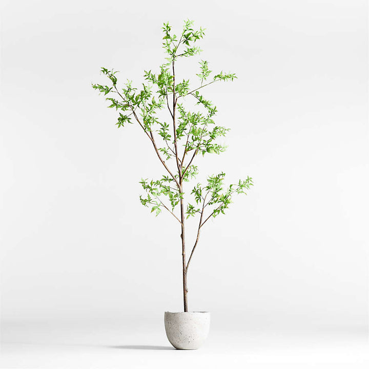 Potted Faux Green Maple Tree