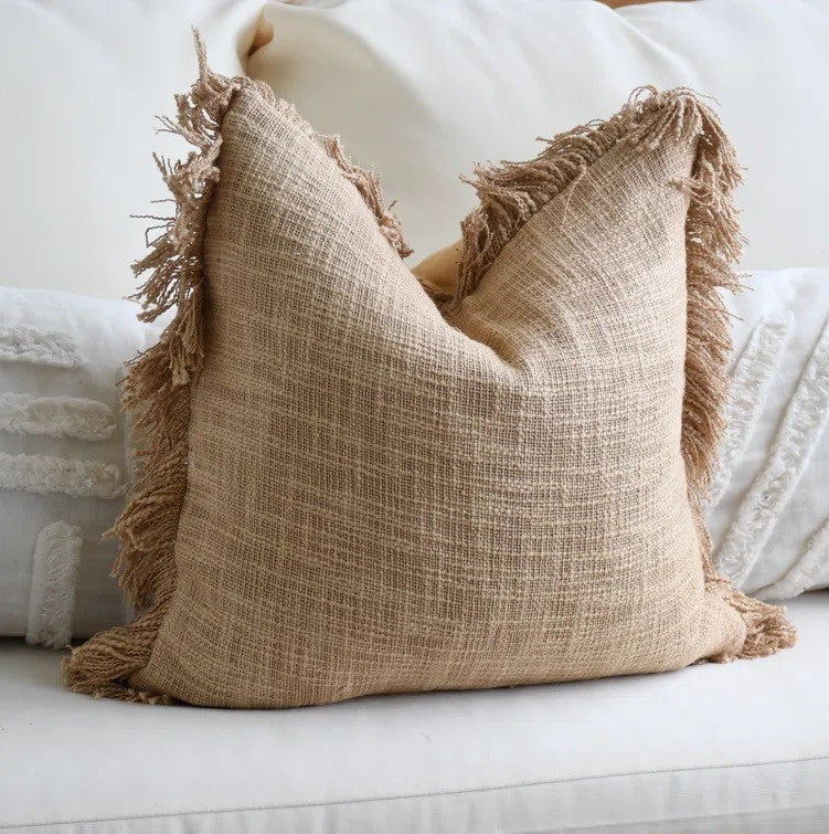 Vinings Fringe Cotton Pillow Cover