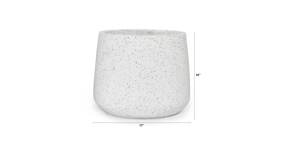 Tuva White Terrazzo Large Planter