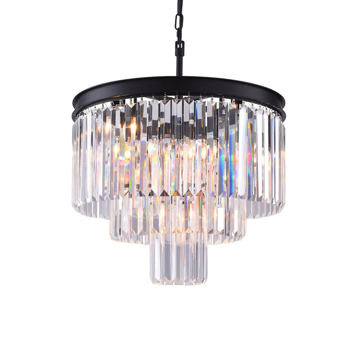 Hallum 7-Light Unique Tiered Chandelier with Crystal Accents