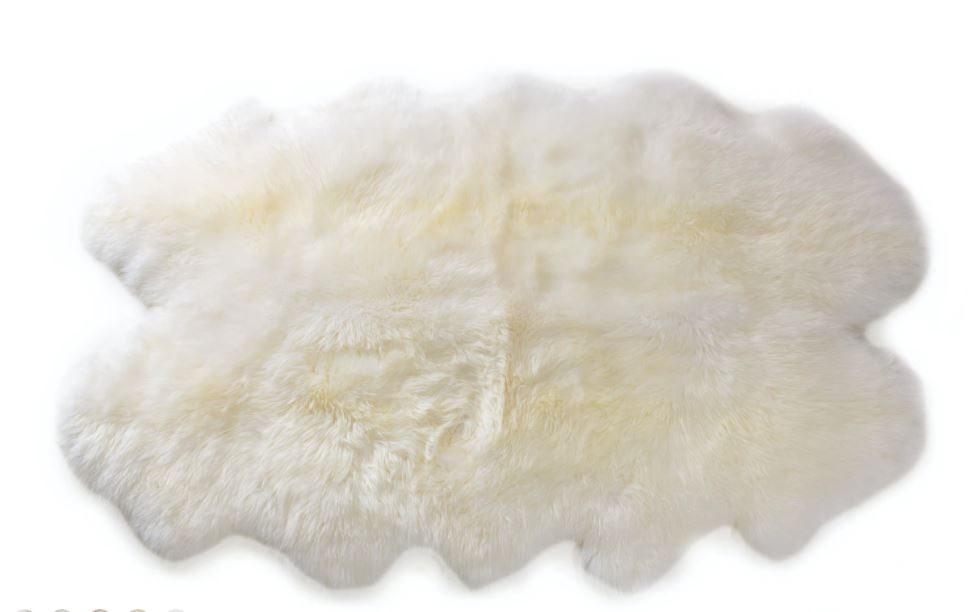 Lanna Ivory Sheepskin Throw 4 X 6