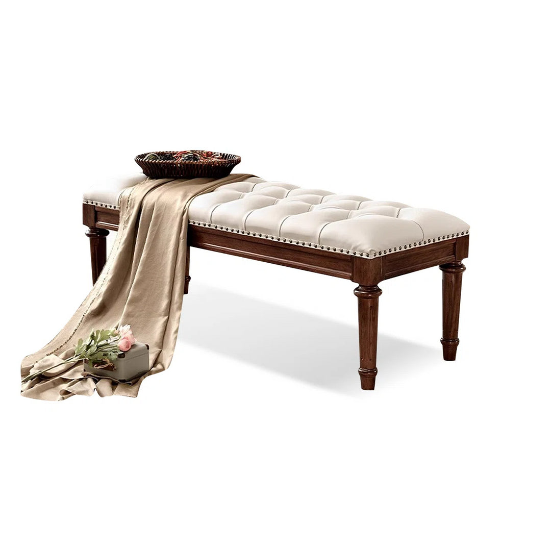 White Upholstered Bench