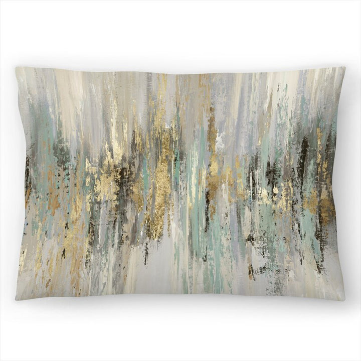 Dripping Gold I Lumbar Pillow With Insert-20"x14"