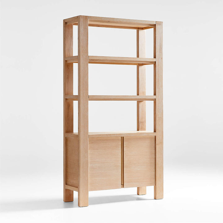 Terra Natural White Oak Wood Bookcase