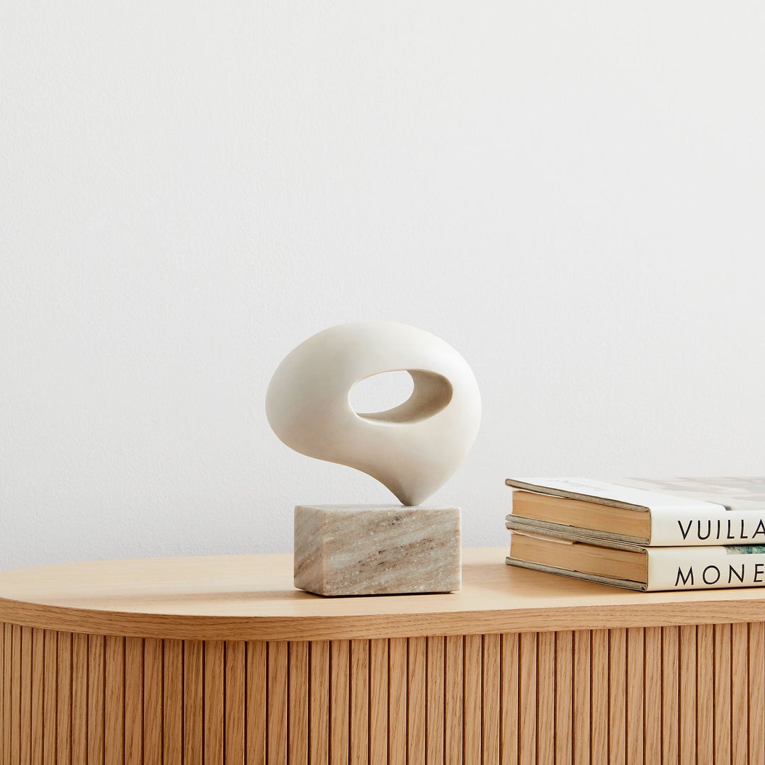 Alba Wood Sculptural Objects White
