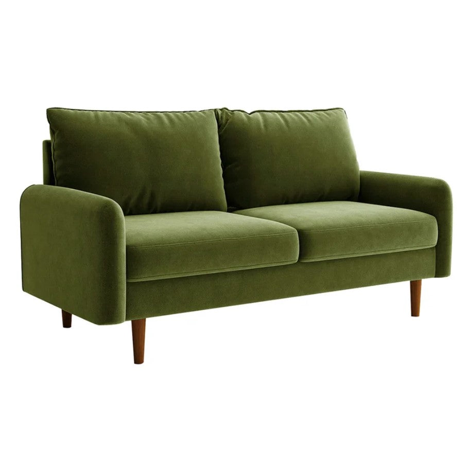 Hessville 56.3" Velvet Round Arm Loveseat