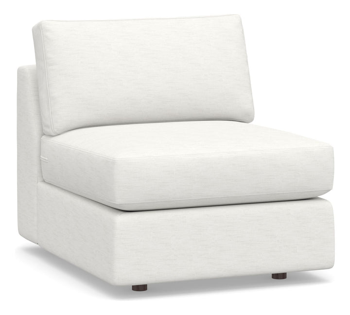 Build Your Own Carmel Square Wide Arm Upholstered Armless Chair