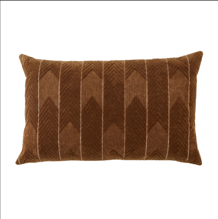 Floretta Embroidered Cotton Lumbar Throw Pillow