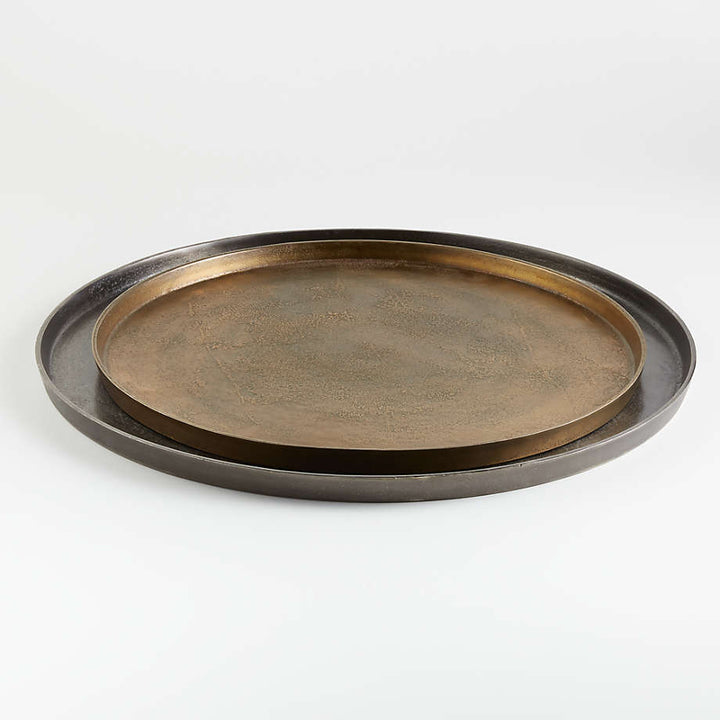 Element Metal Antiqued Pewter Tray