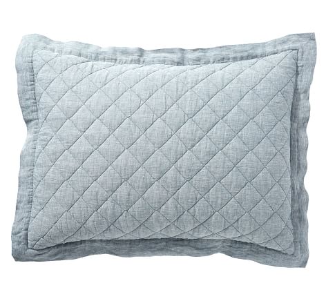 Belgian Flax Linen Diamond Sham No Insert - 26"x20"