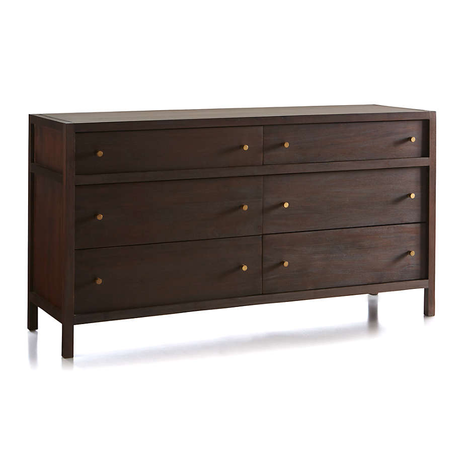 Keane Wenge 6 Drawer Wood Dresser
