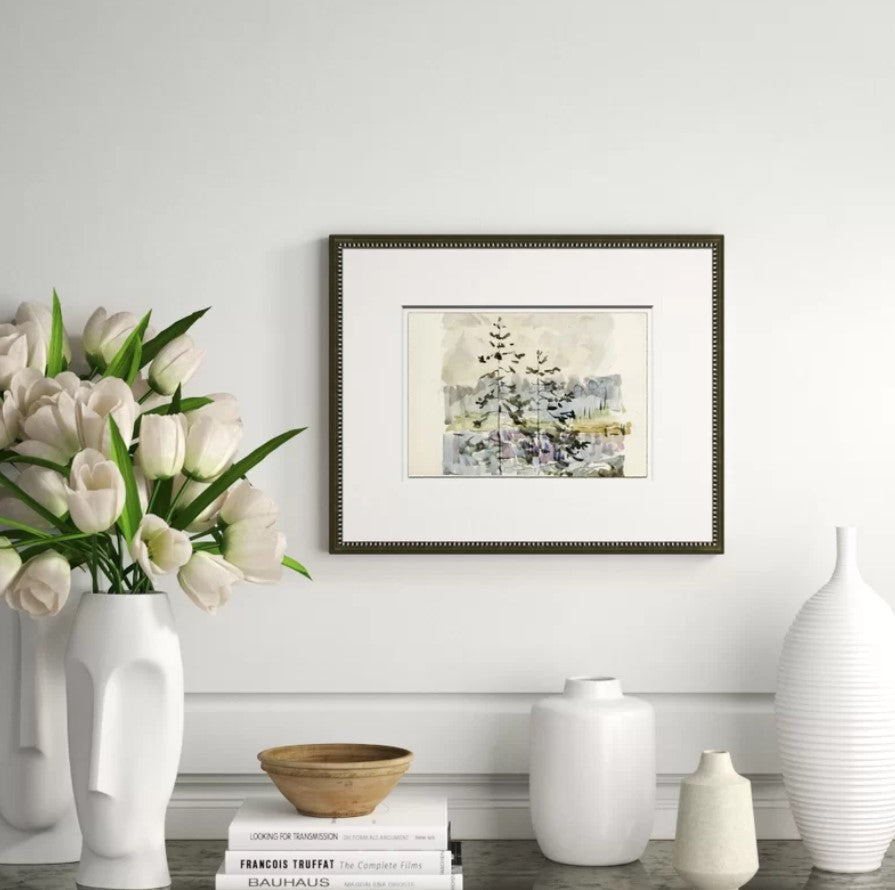 Small Russian Sketches Picture Frame Painting Print on Paper