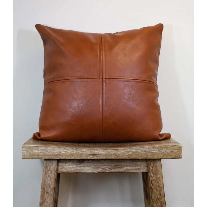 Faux Leather Pillow Cover no insert