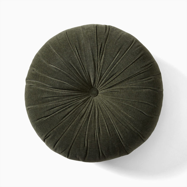 Classic Cotton Velvet Pillow Cover Round-18"