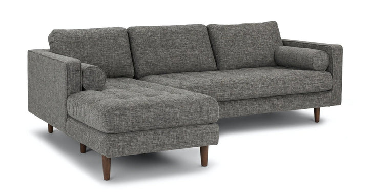 Sven Briar Gray Left Sectional Sofa