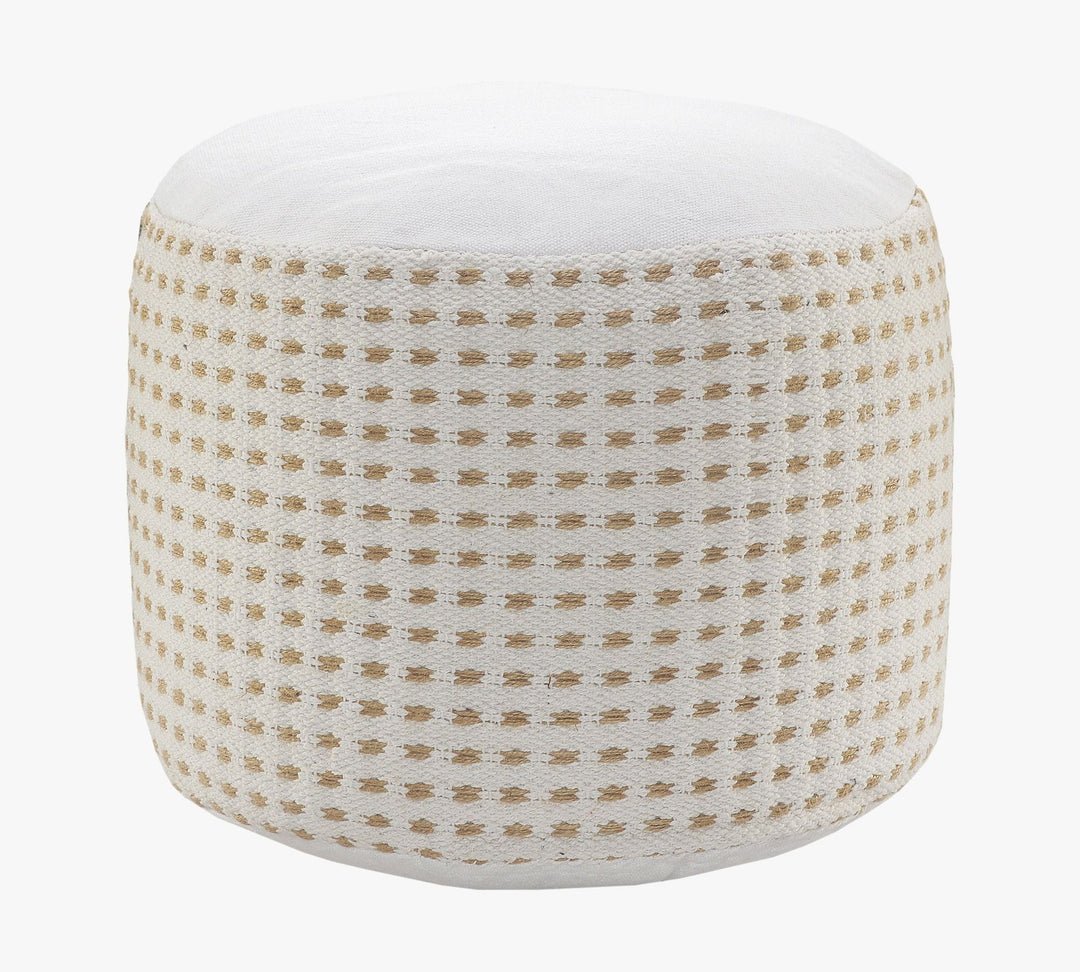 White Dash Pouf