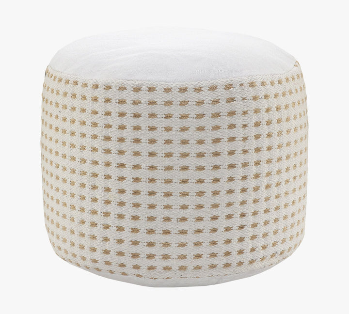 White Dash Pouf