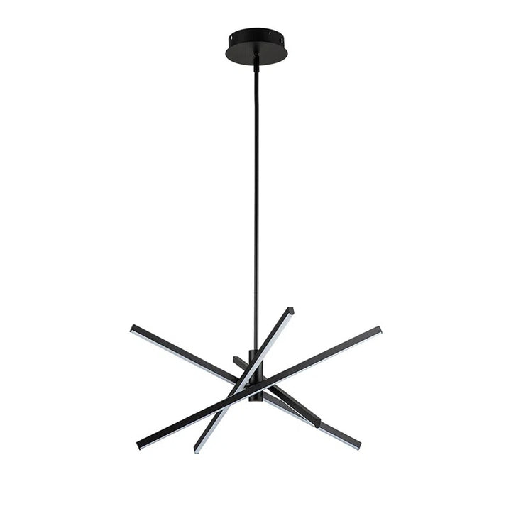 Burcker 4 Light Aluminum Dimmable LED Modern Linear Chandelier