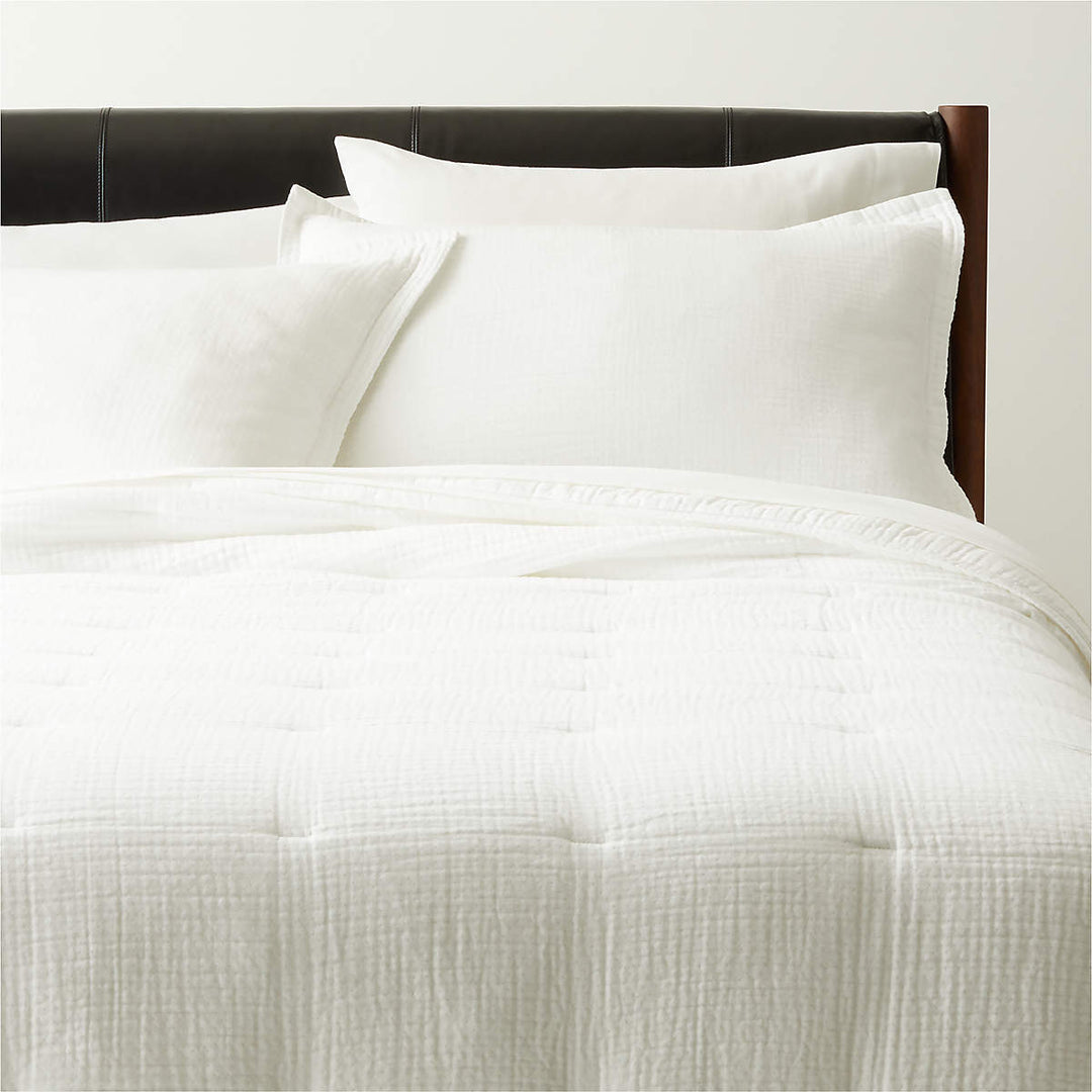 Alto White Organic Cotton Quilt - King
