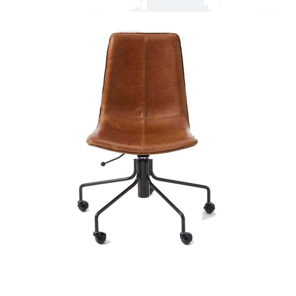 Slope Leather Swivel Office Chair