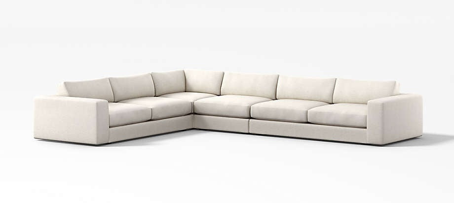 Oceanside 4 Piece Deep Seat Corner Sectional Sofa