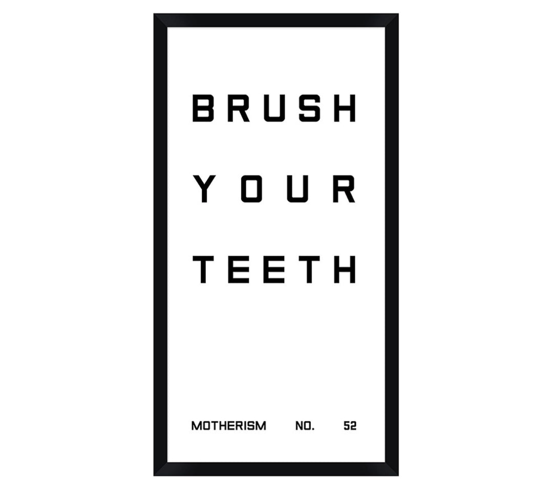 Bathroom Brush your Teeth Wall Art