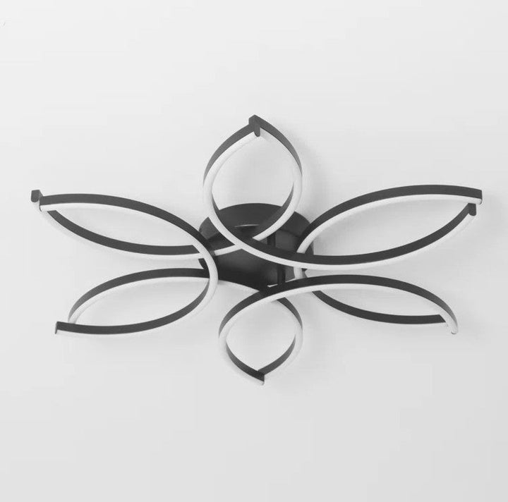 Reveka 6 Light 30 Inches LED Modern Flush Mount Flower Shape with Remote Control