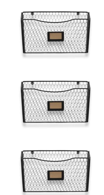 Borchers Wall Mail Organizer with Wall Baskets