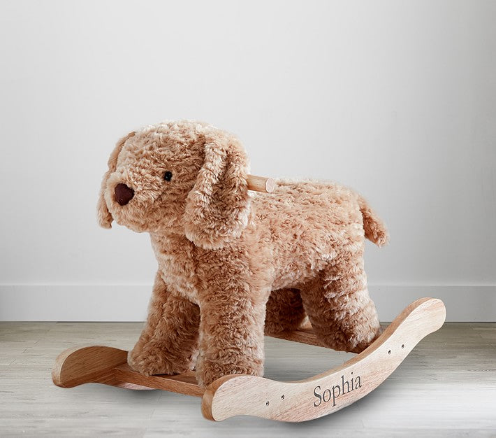 Labradoodle Plush Nursery Rocker
