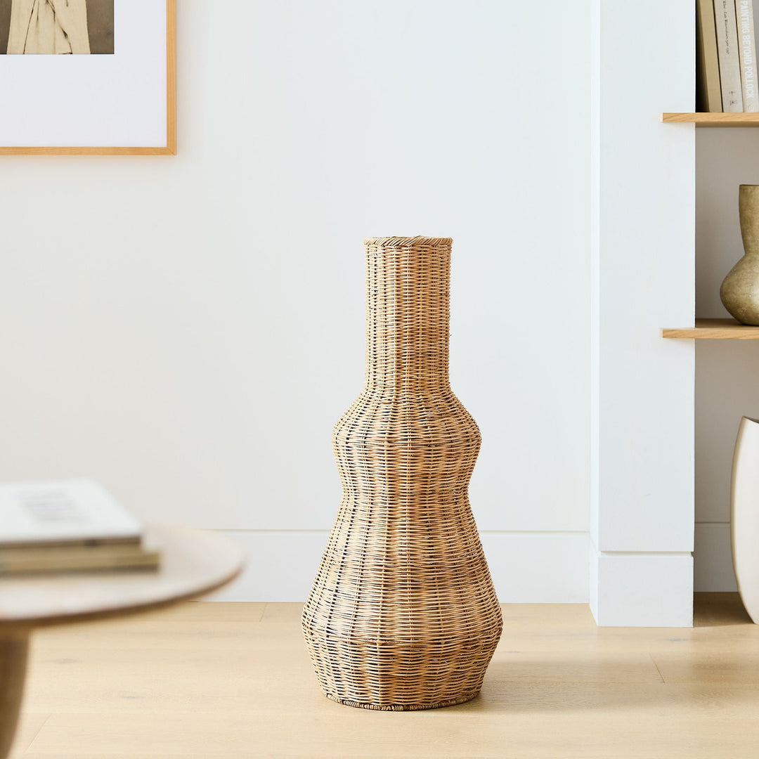 Woven Wicker Floor Vases-Small