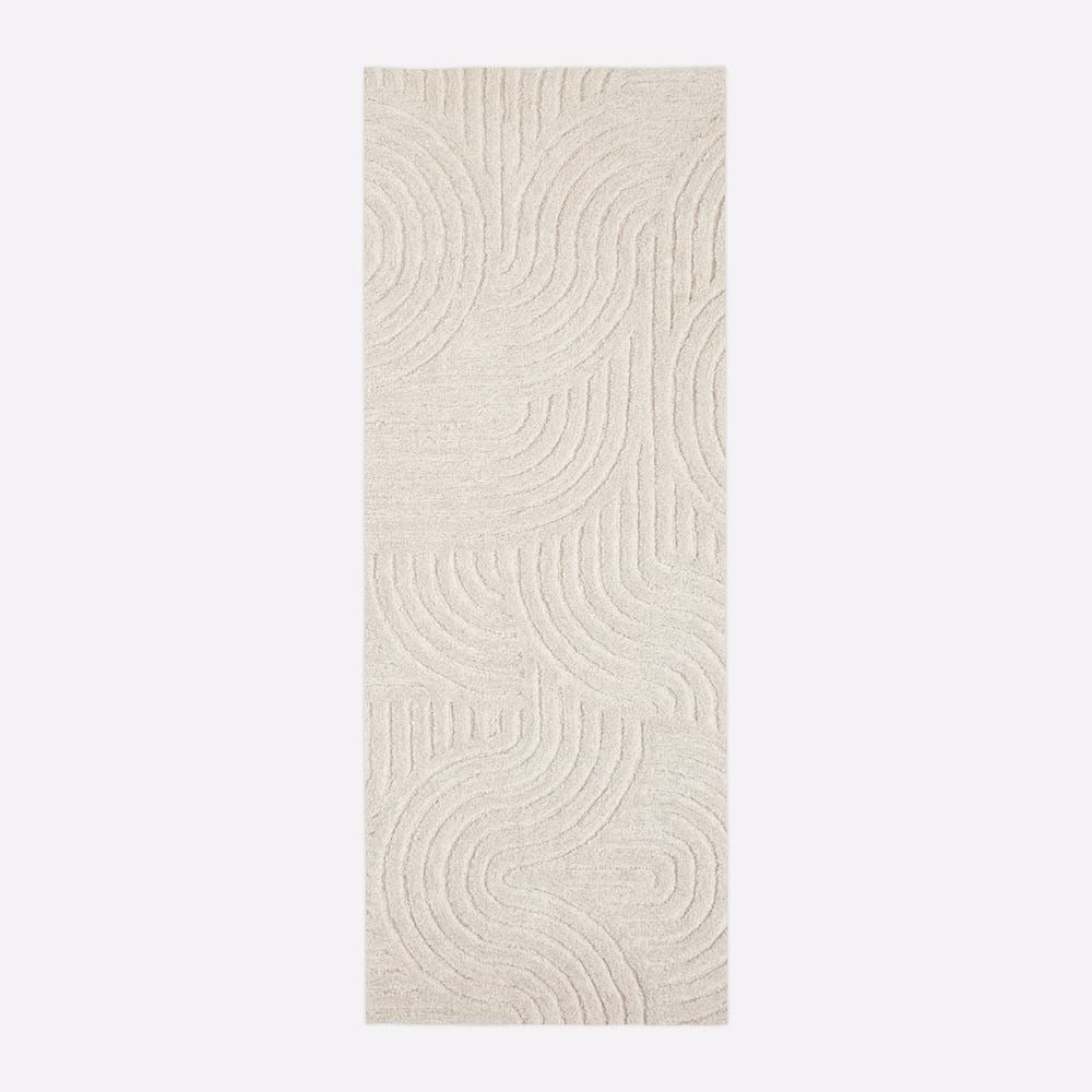 Curved Lines Easy Care Rug-2.5'x9'