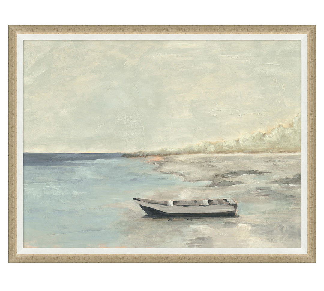 Docked at Distant Isle Framed Print-44.75"x33.75"