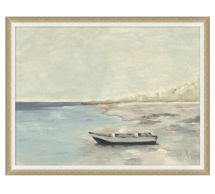 Docked at Distant Isle Framed Print-44.75"x33.75"