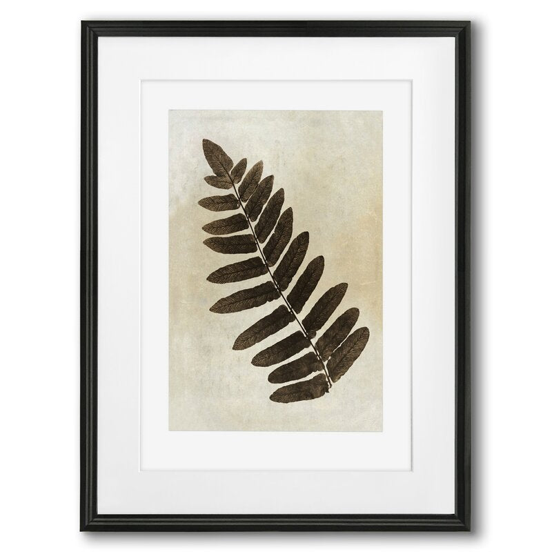 Sepia Leaf Collage Picture Frame Painting With Frame