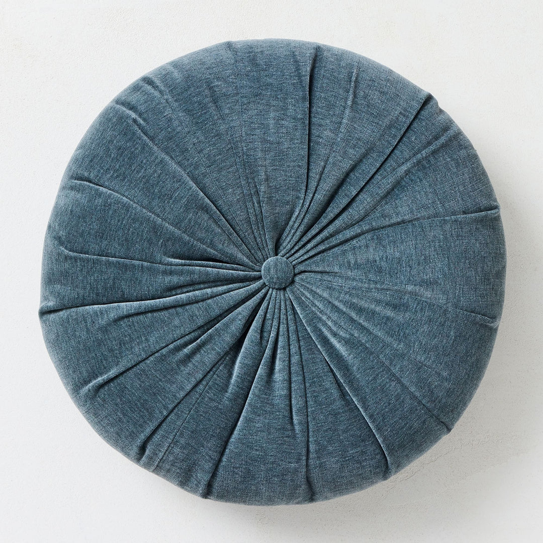 Classic Velvet Tufted Round Pillow 18"x18"