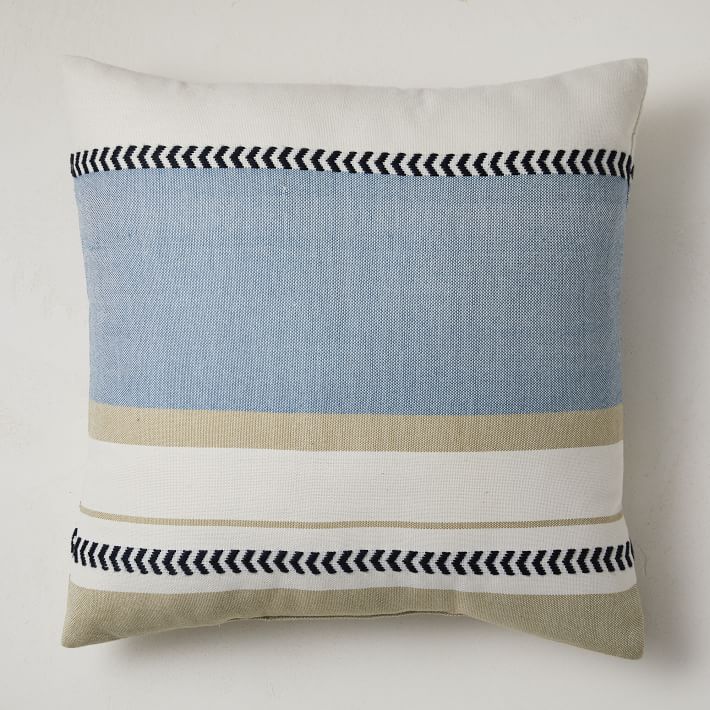 Variegated Block Stripe IndoorOutdoor Pillow No Insert-20"X20"