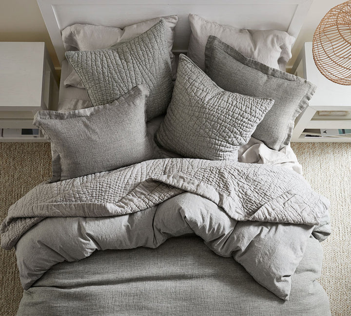 European Flax Linen Waffle Duvet Cover_Queen