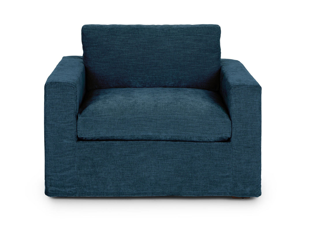 Alzey Dash Blue Slipcover Lounge Chair